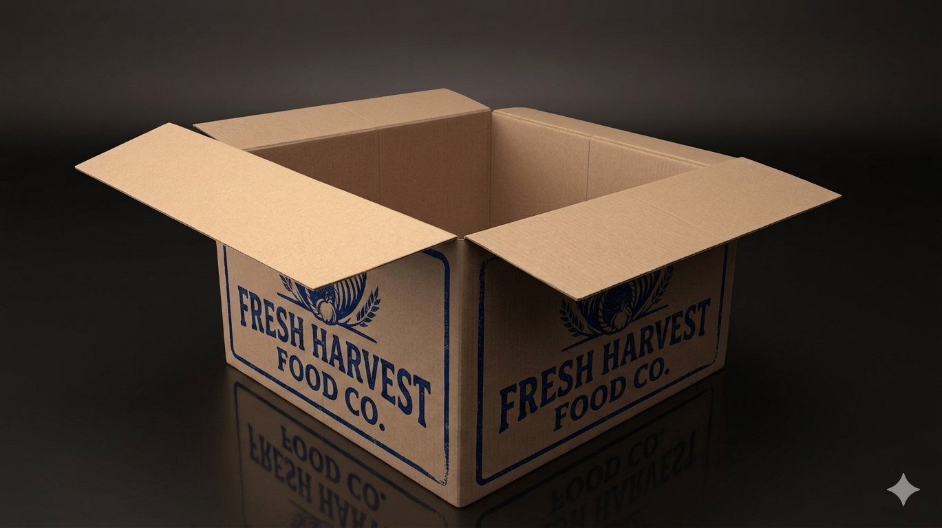 Single colour flexo printed box